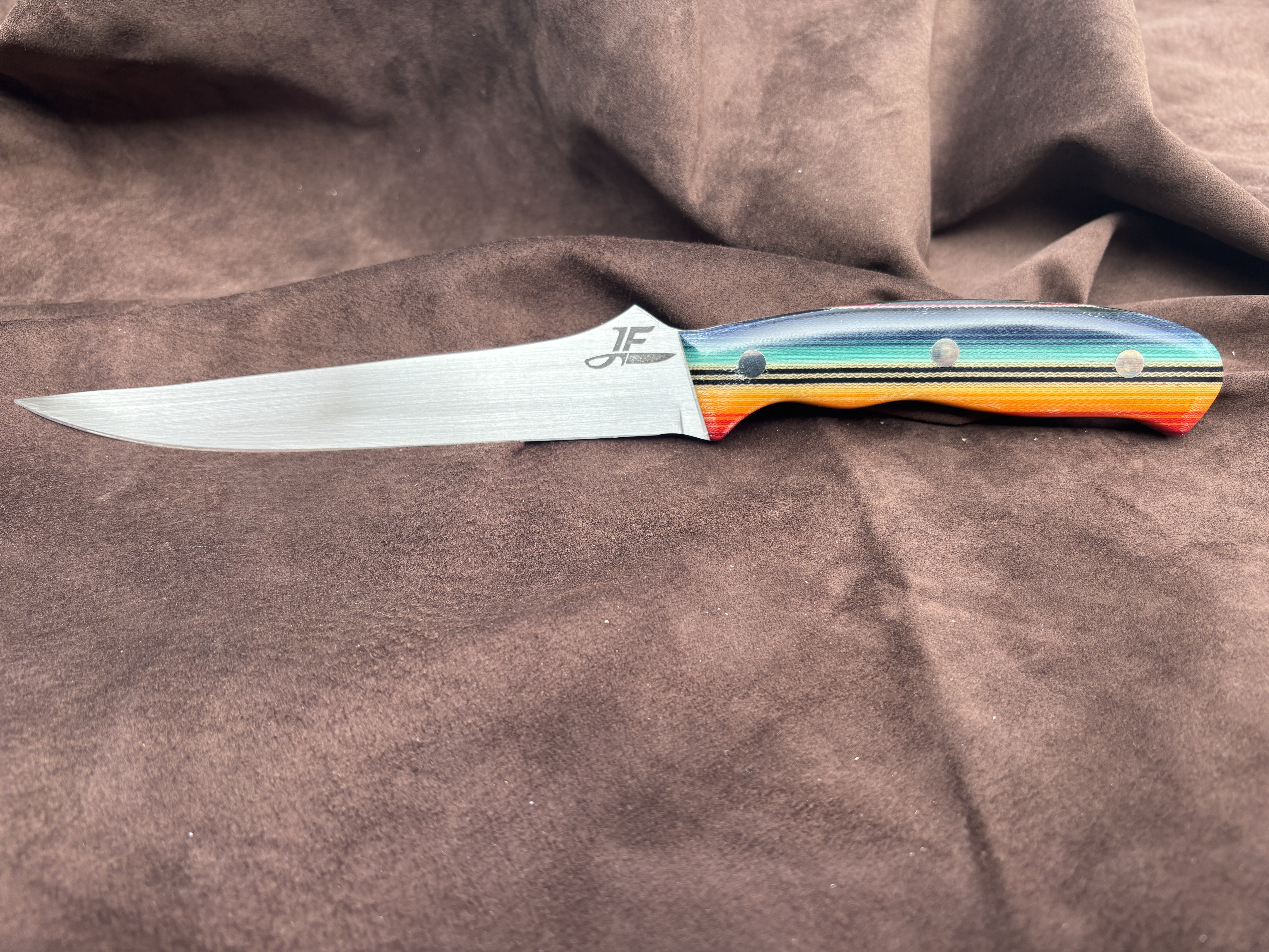 Fish filet knife with vintage especial G-carta handles - front view